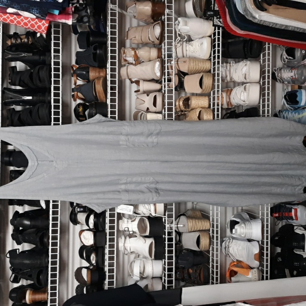 SALE!! READY TRADING California Overalls 100% Cotton Linen, Gray, Sz S/M - Picture 8 of 16